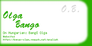 olga bango business card
